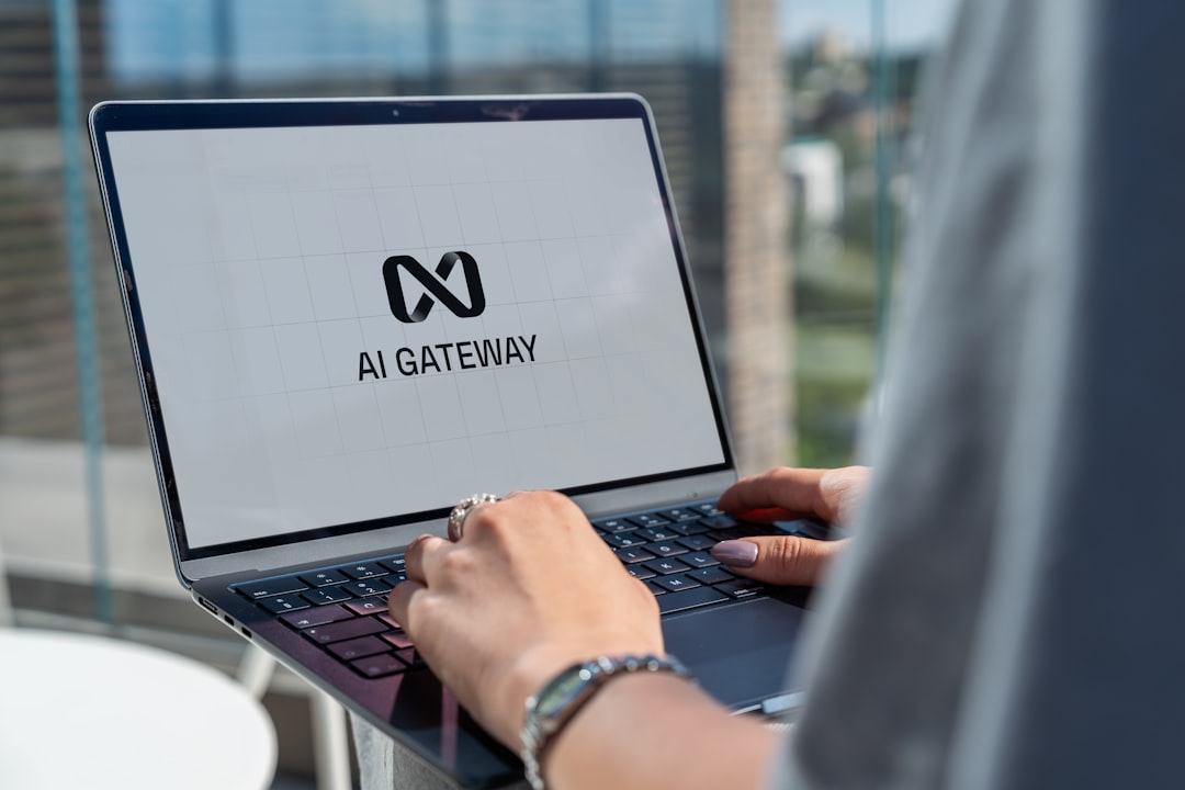 AI chatbot interface laptop
