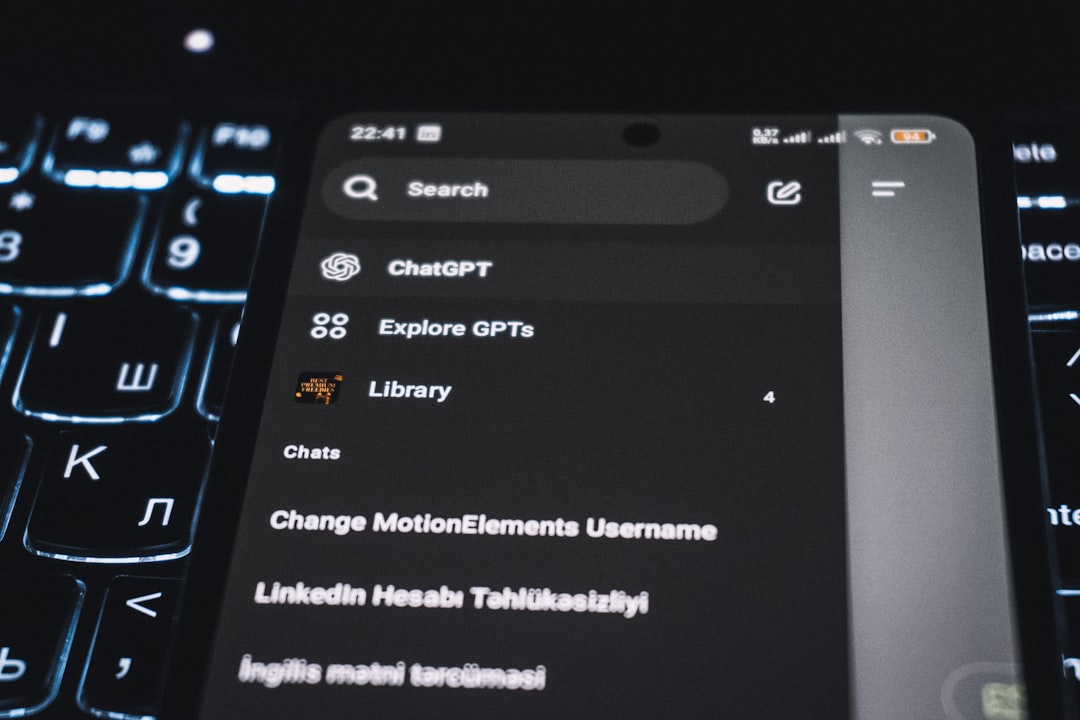 ChatGPT app on smartphone screen